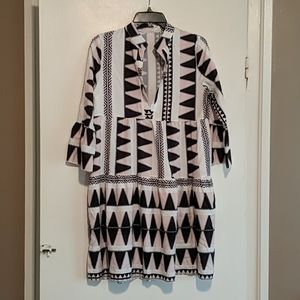 Pink/Black Tribal Pattern Dress